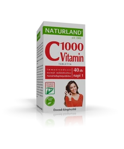 Naturland 1000 mg C-vitamin tabletta 40 db